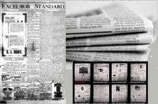 Image of old Excelsior Springs Newspapers