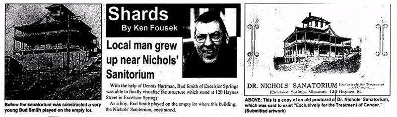 Hospital Sanitorium art from newspaper
